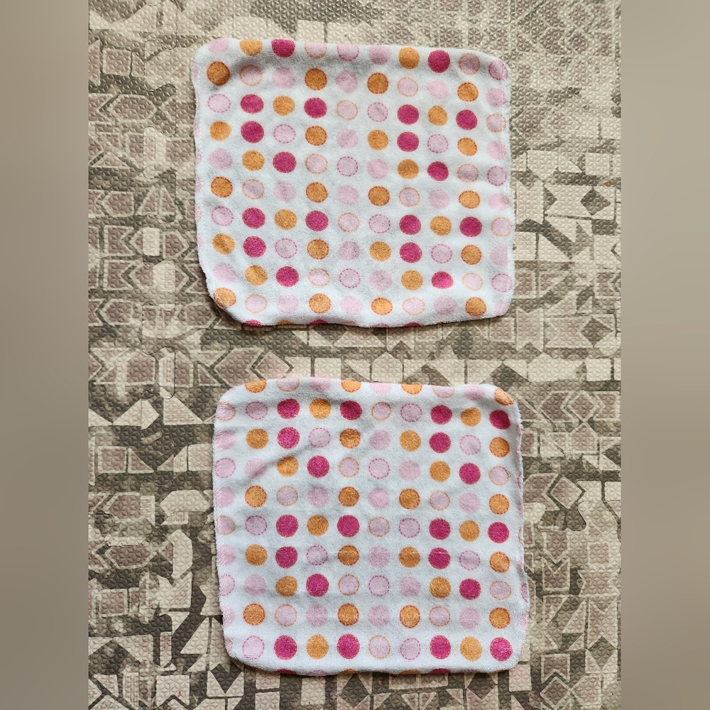 NWOT 5 Pack Spasilk Baby Terry Cloth Washcloths in spots and stripes